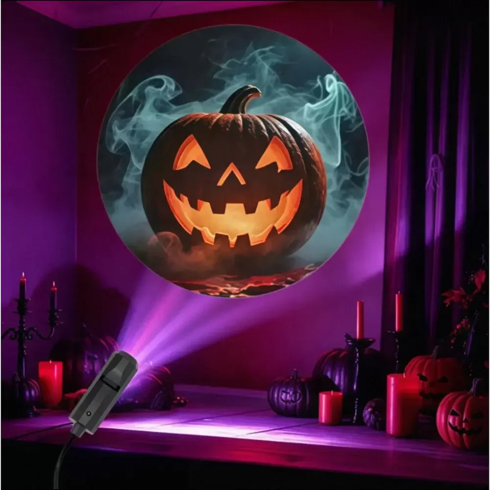 USB 6‑Pattern Holiday Projection Lamp for Party Decor
